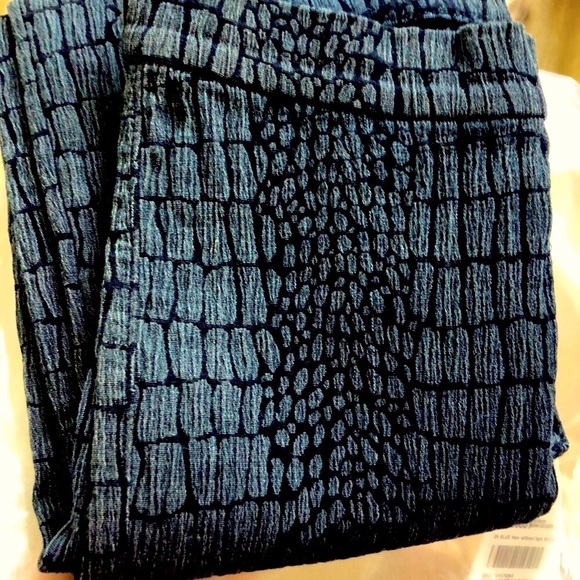 NEW [Hudson] Blue Snake Print Super Skinny Denim Leggings Womens Sz 24 - Picture 4 of 5